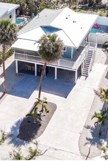 Aerial view of house