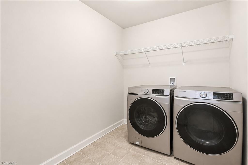 Spacious laundry room on the second floor