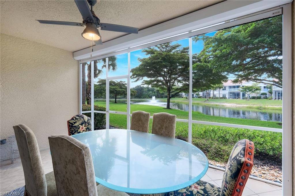 Lake and fountain views from your back lanai.