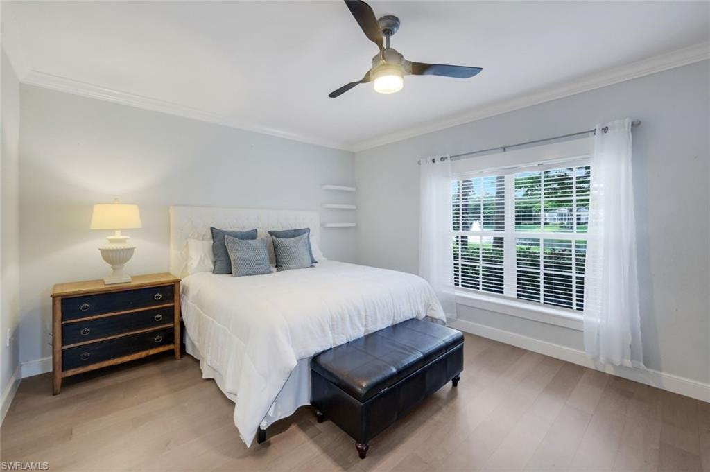 Master suite with lake views and in-suite bath