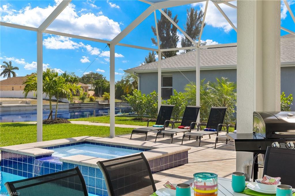 Pool lounging area