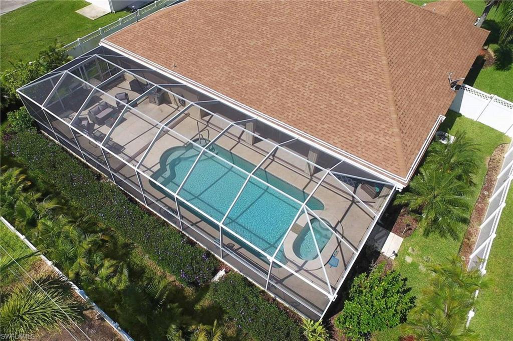 Aerial view of house