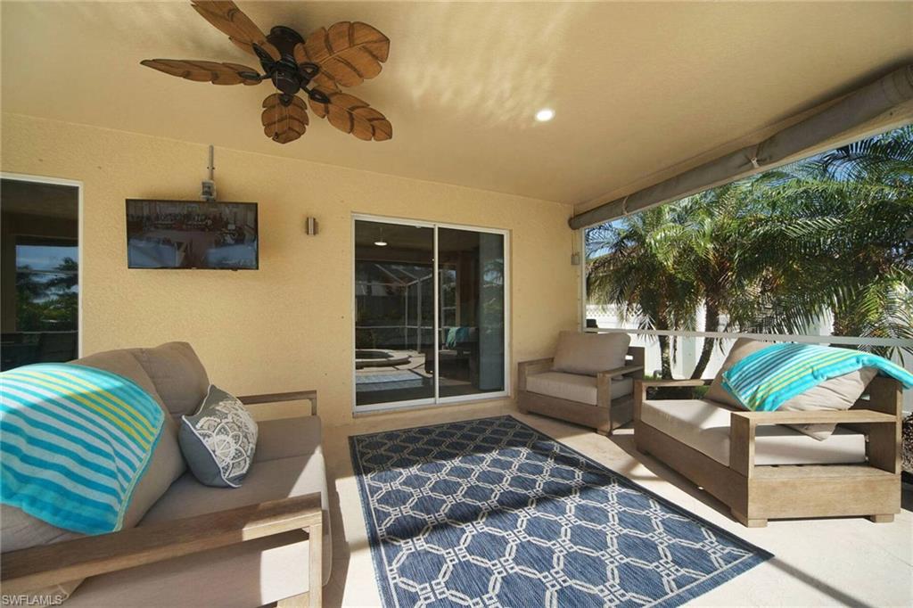 Flatscreen tv on patio