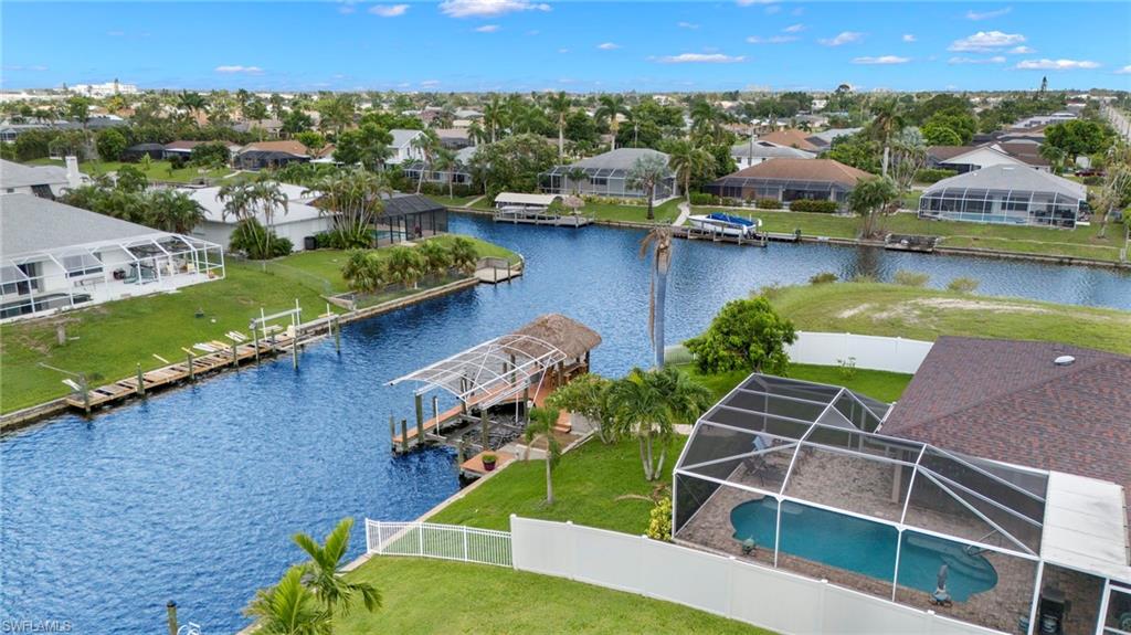 Aerial view waterway