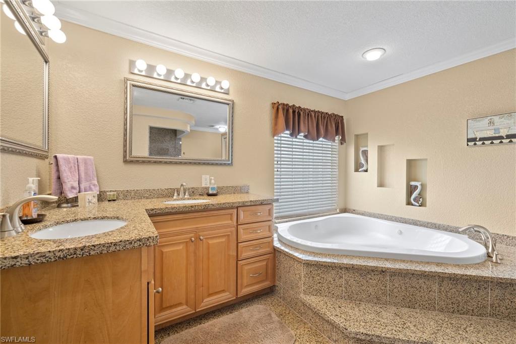 Primary bathroom with soaking tub