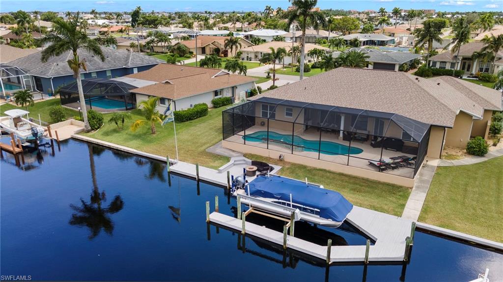 Aerial view of Dock & House