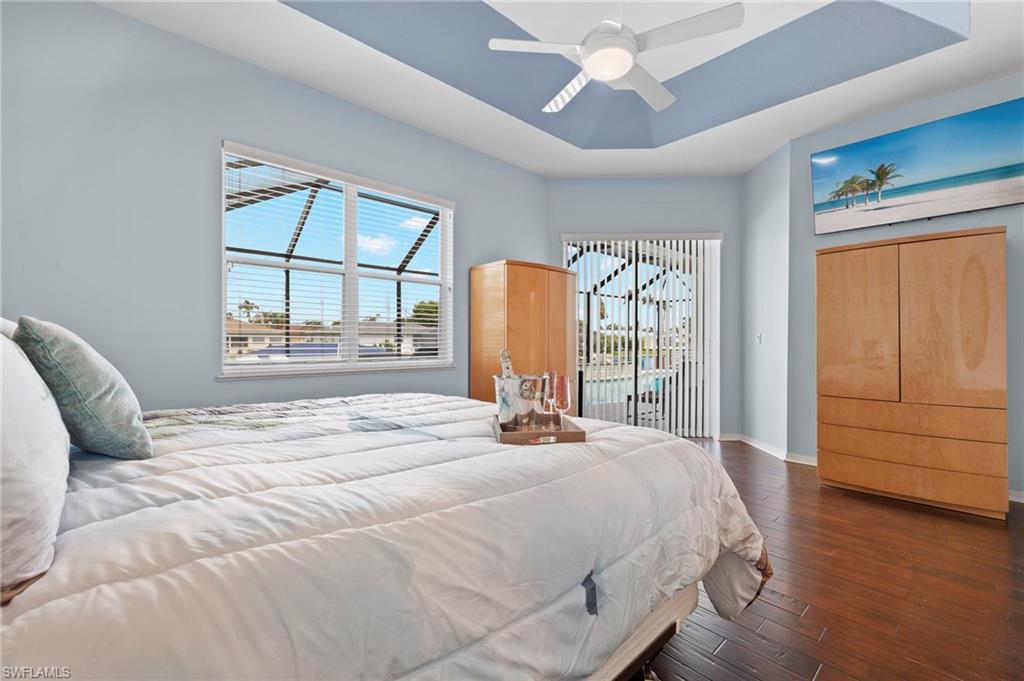 Primary room with slider to pool