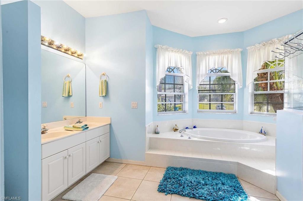 Primary bathroom with Jacuzzi Tub