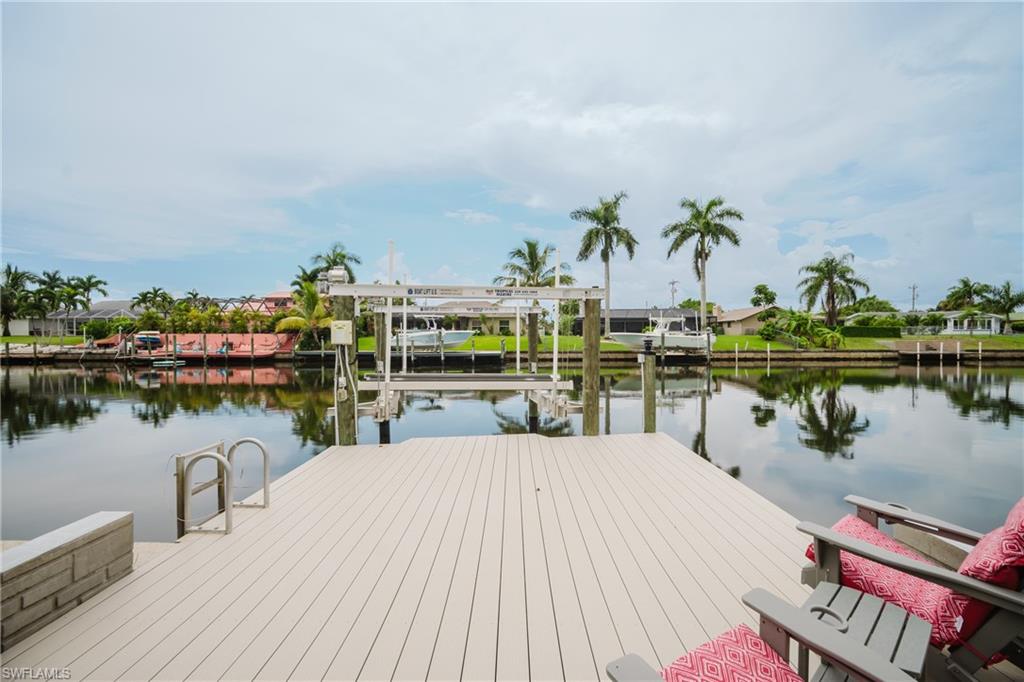 Dock with boat lift