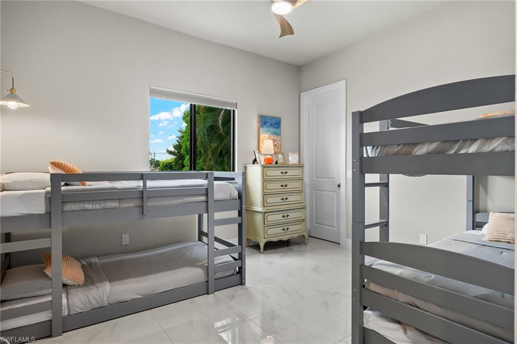 Bedroom with ceiling fan