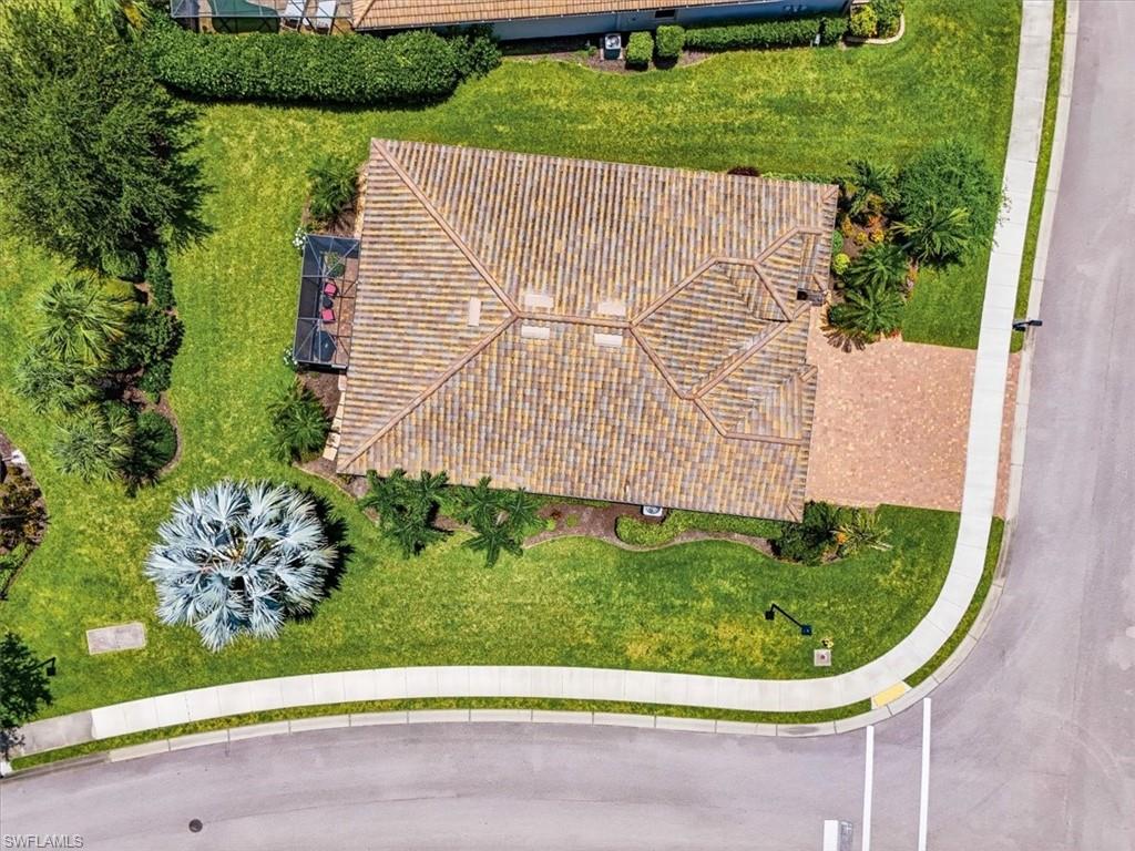 Property with a multi-toned tile roof