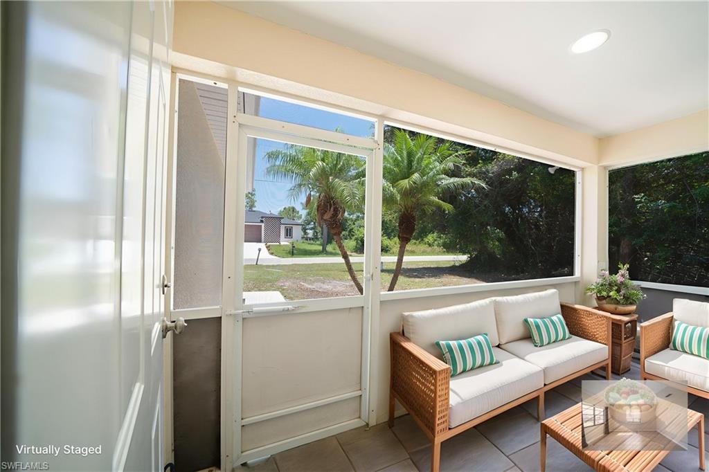 Virtual rendering: View of sunroom