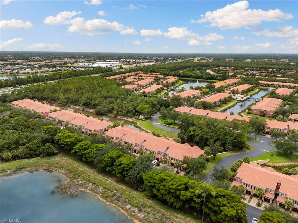 The condo is located over the bridge in a private enclave.