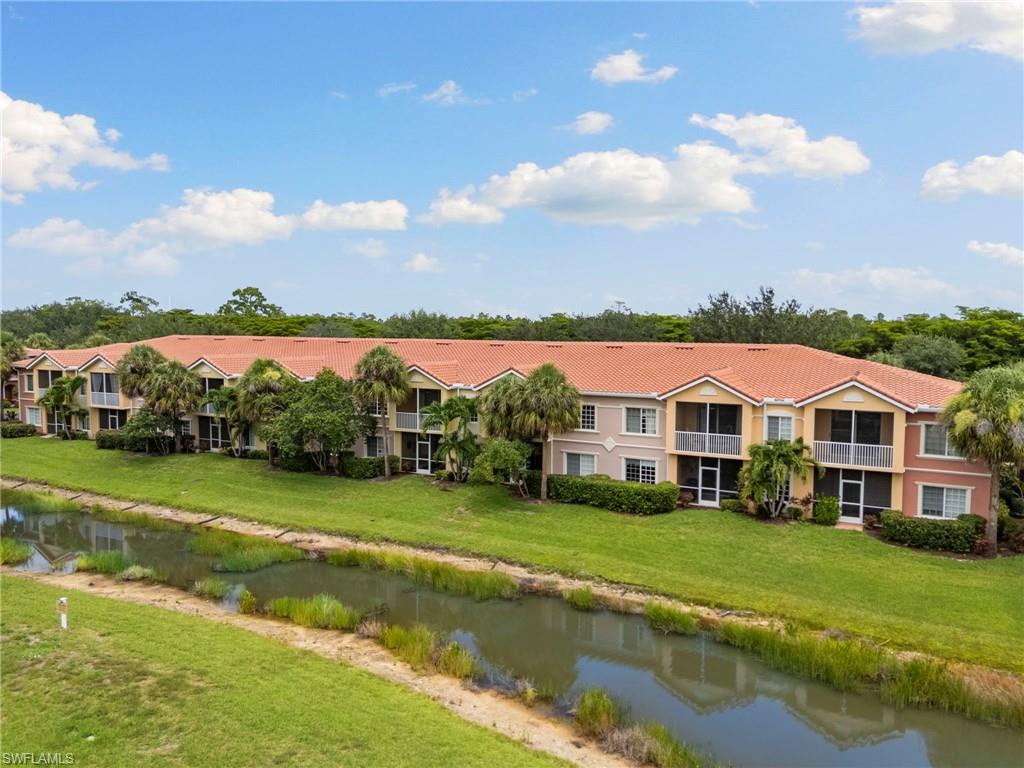Rear view of the condo with lake view.
