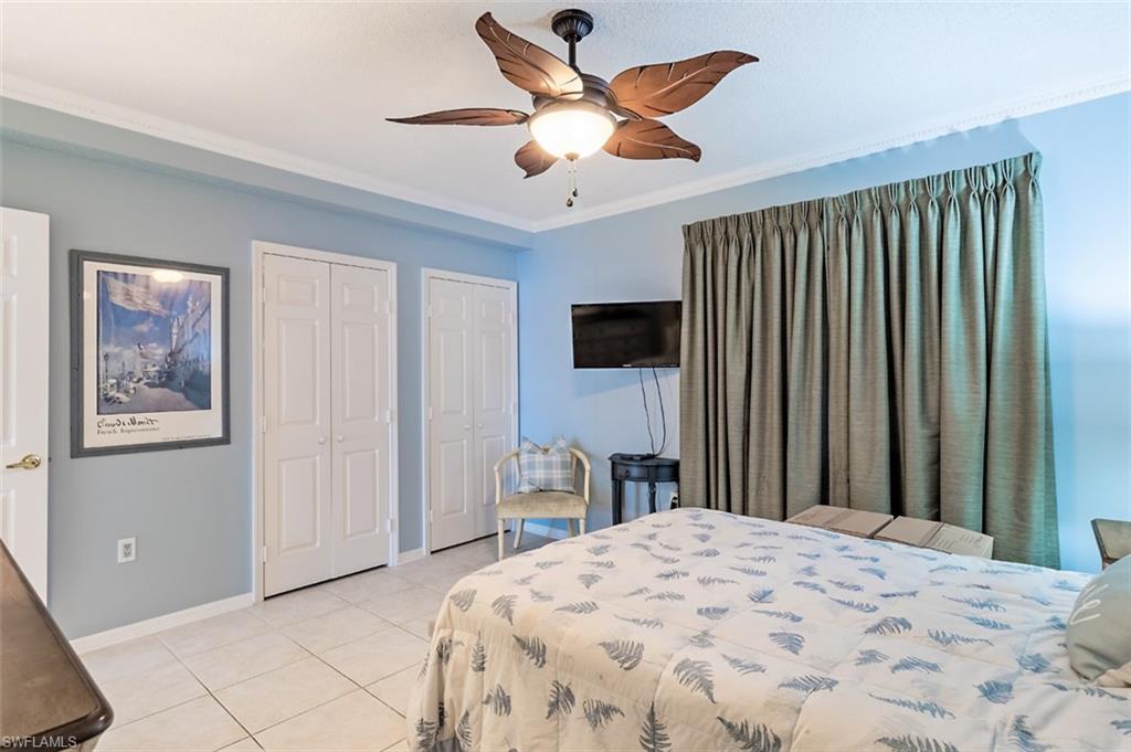 Bedroom with two closets
