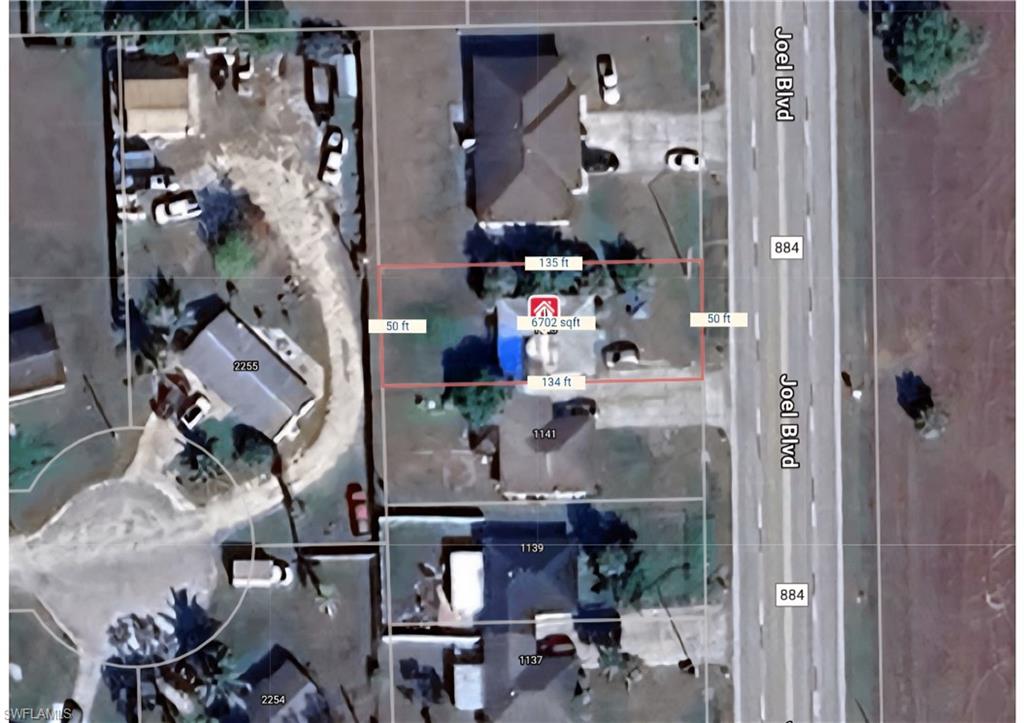 Property with lot 50 x 135 approximately