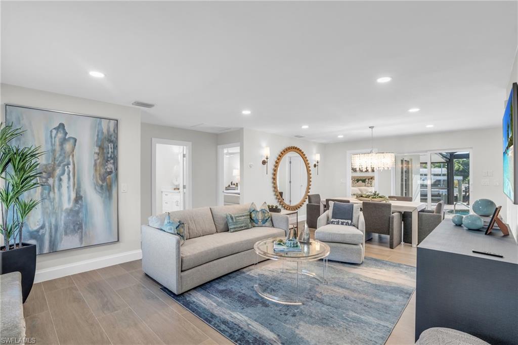 Welcoming family area as you walk-in and admire the designer furnishings