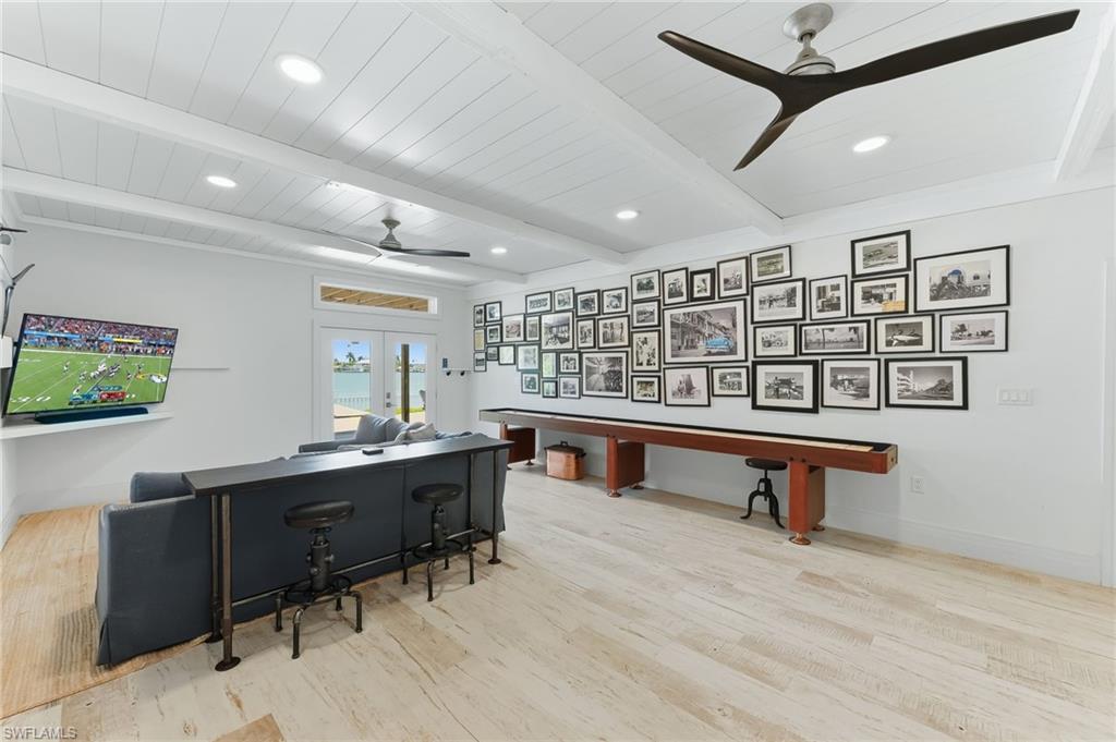 Game room in lower level