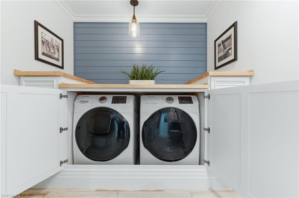 Custom built laundry area