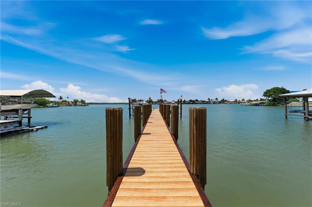 Low maintenance composite decking with water & electric at end