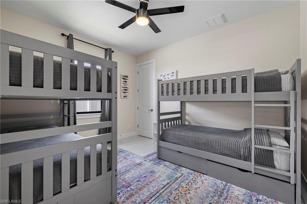 Bedroom with ceiling fan