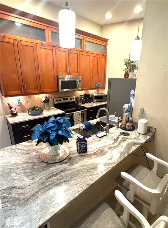 Kitchen and barstools