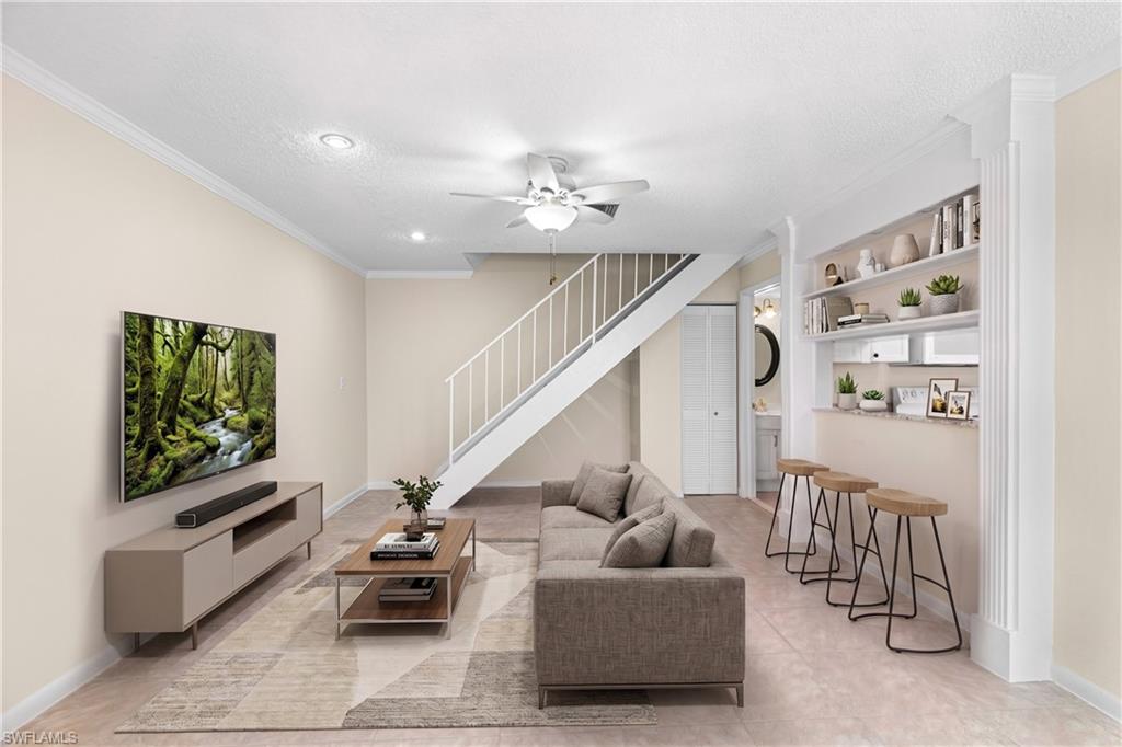 Virtually staged living room