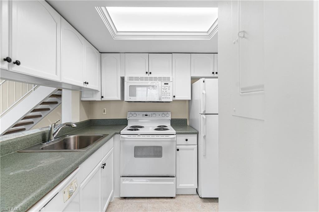 Freshly painted cabinets