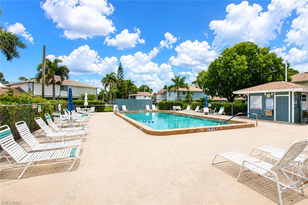 One of two community pools