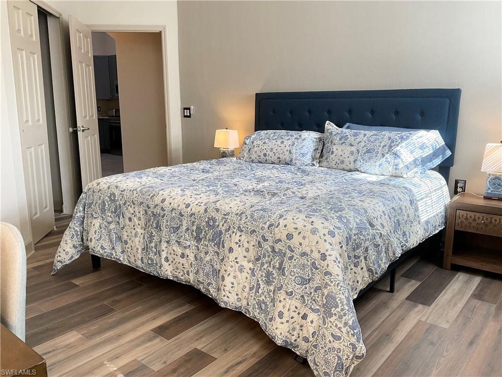 Guest Bedroom featuring king sized bed and desk