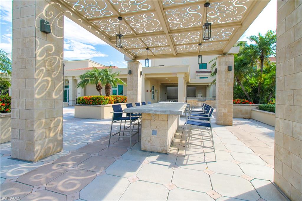View of patio / terrace featuring exterior bar