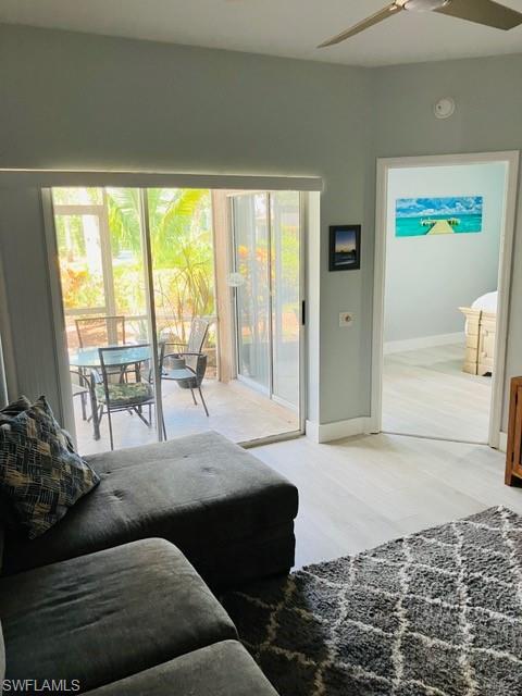 Primary bedroom to the right.  Lanai can be accessed through family room and Primary bedroom