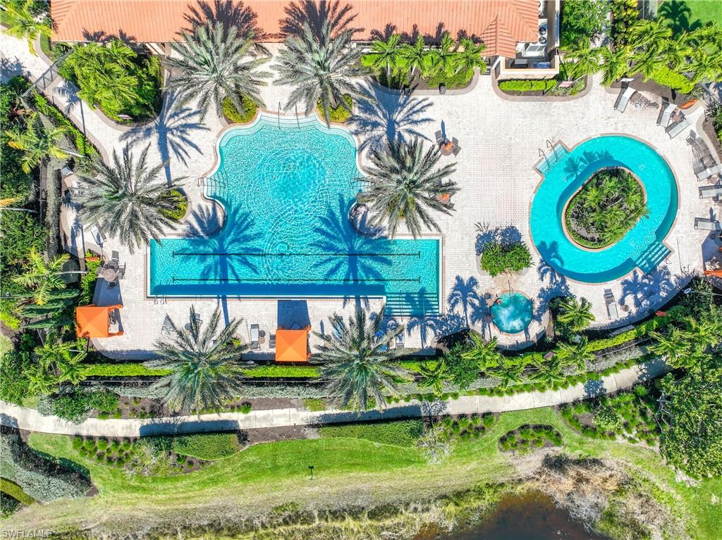 Bird's eye view of a pool