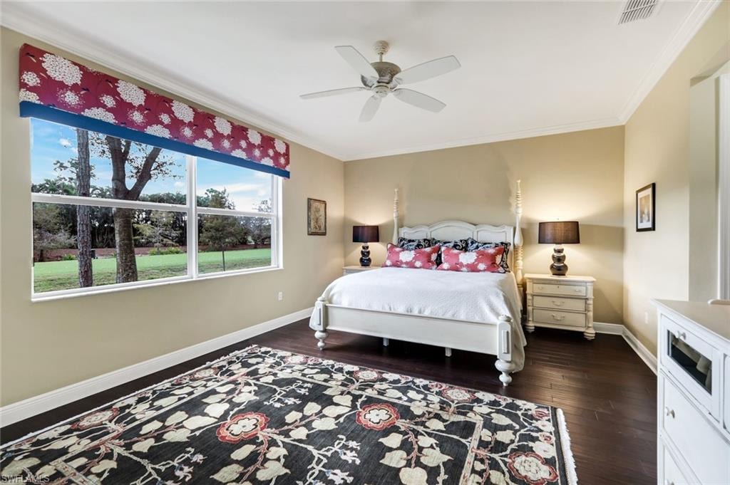Spacious master suite with engineered hard wood flooring