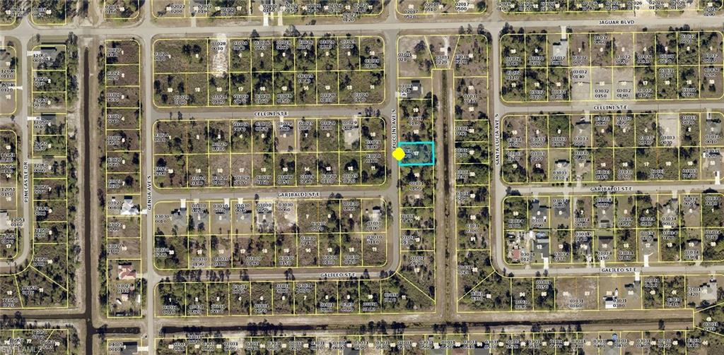 Aerial Map. Displaying the property's location within a residential grid