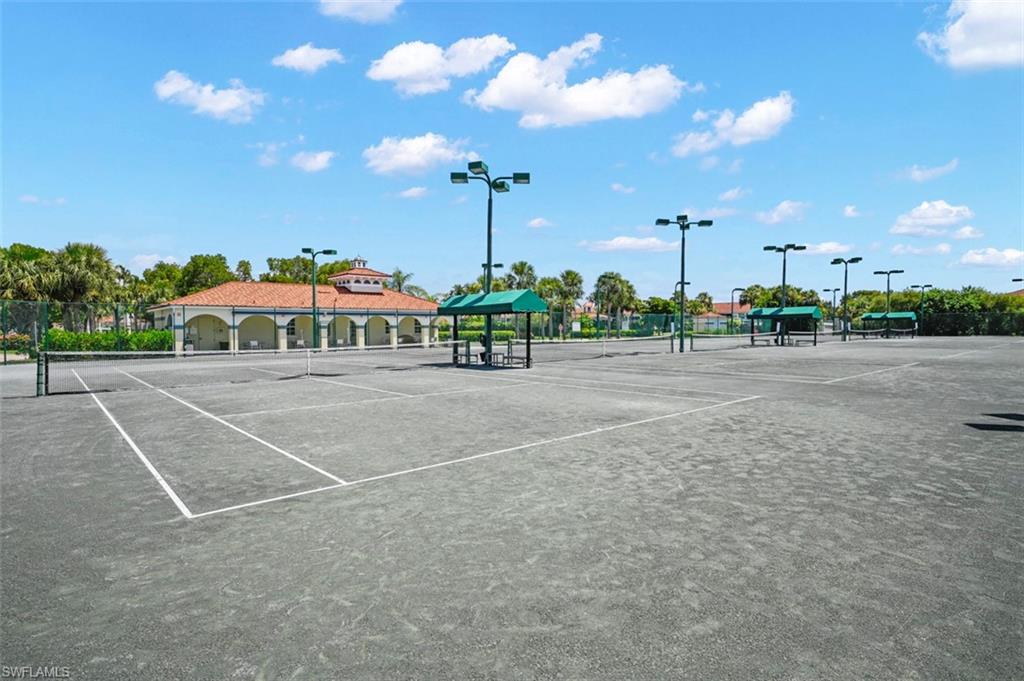 View of tennis court