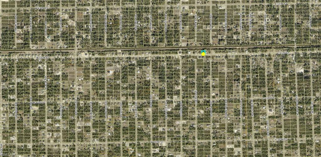 Aerial Map. Depicting a grid layout of properties and thoroughfares
