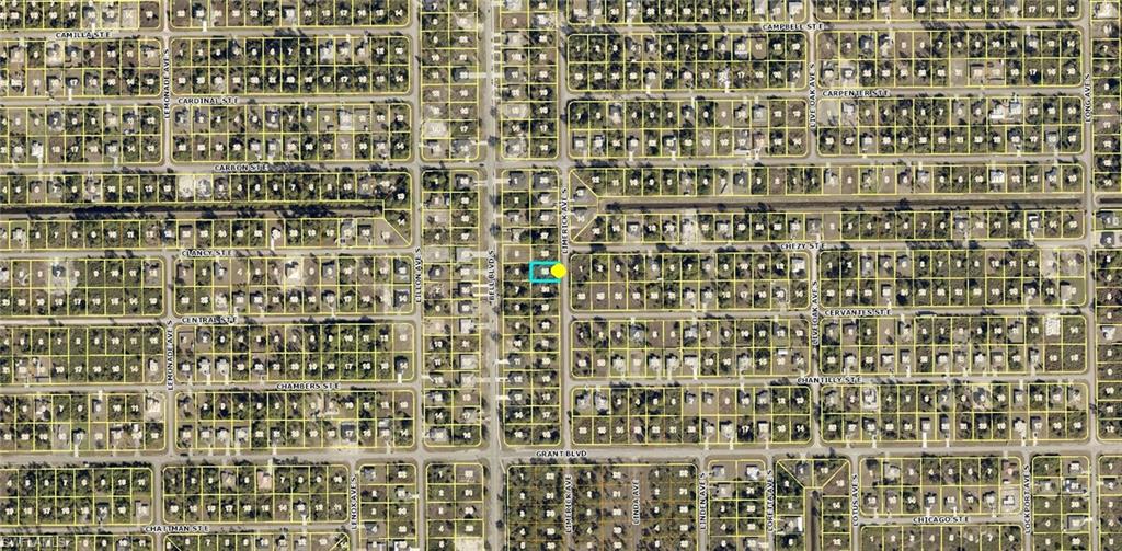 Aerial Map. Illustrating the property's location within a residential grid and displaying surrounding parcels
