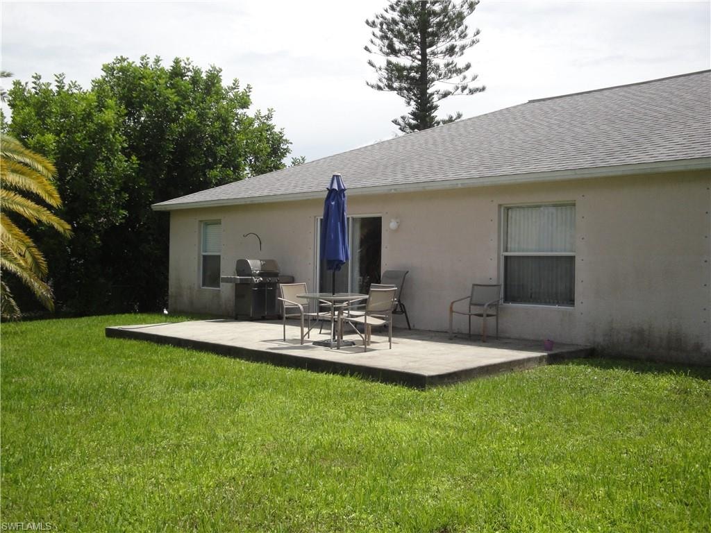 Lush lawn with sprinkler system