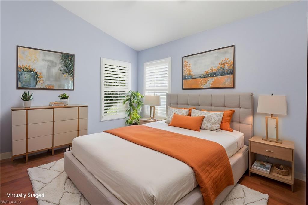 *VIRTUALLY STAGED* Wood-finish flooring with light-toned walls