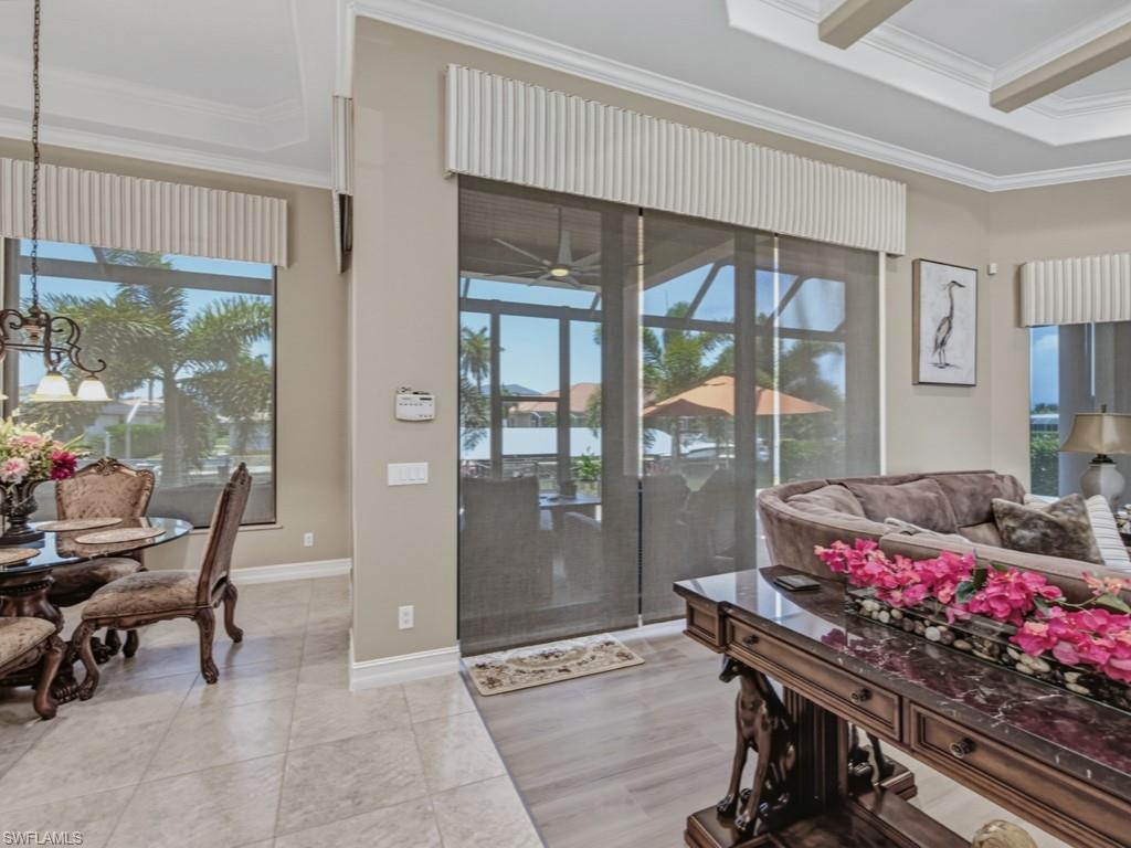 Electric Roller Shades in Living Area