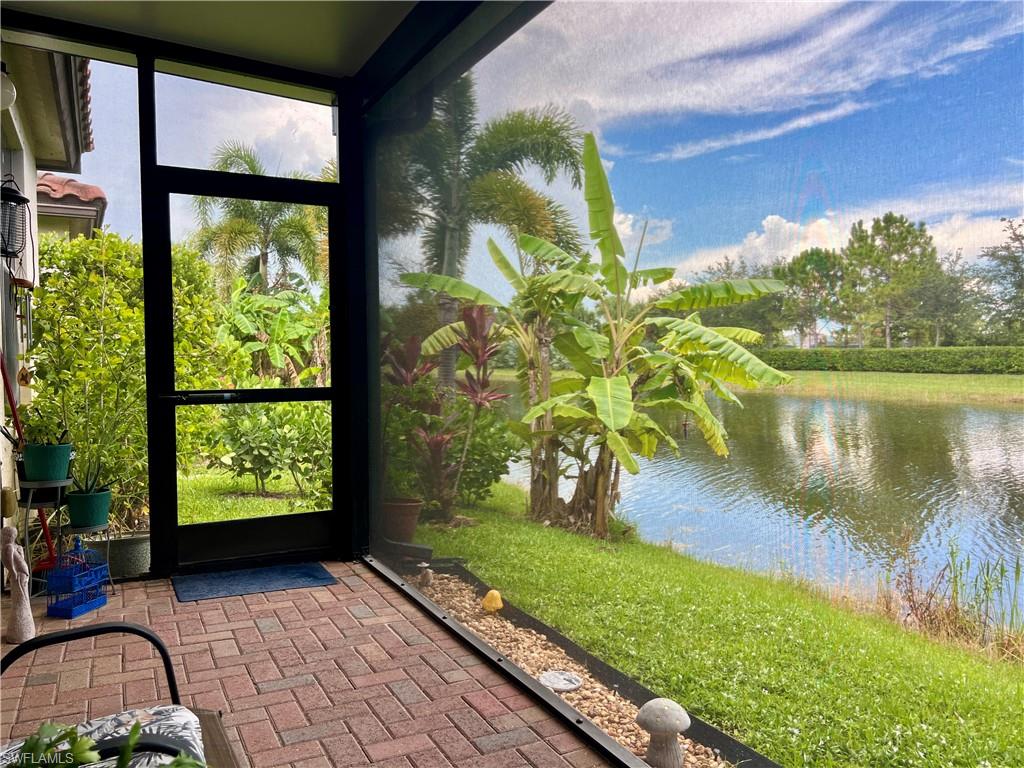 Screened lanai with picture frame view
