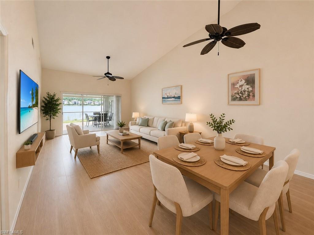 This is a staged photo to show you what you could do with this space.