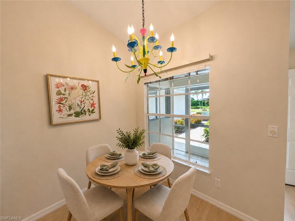 This is a staged photo to show you what you could do with this space.