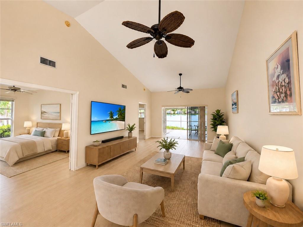 This is a staged photo to show you what you could do with this space.