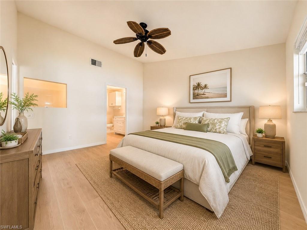 This is a staged photo to show you what you could do with this space.