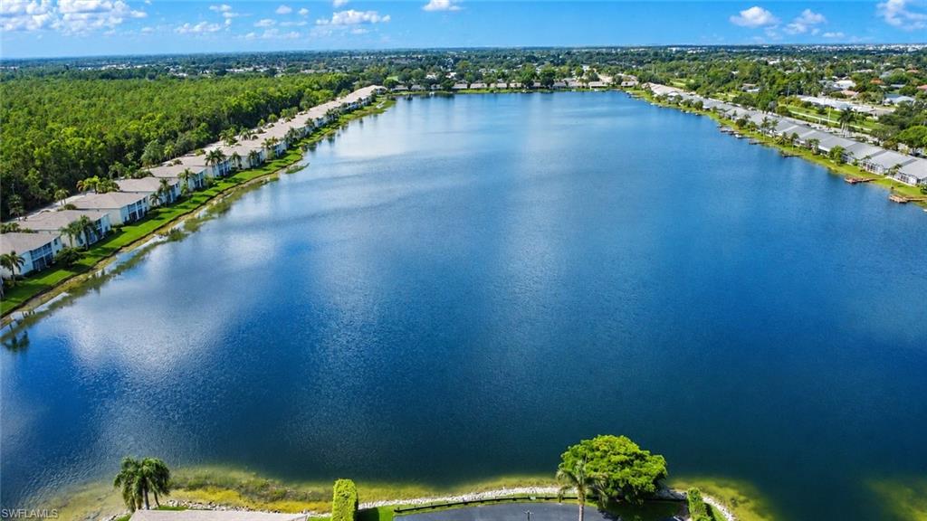 Expansive lake frontage with waterfront properties