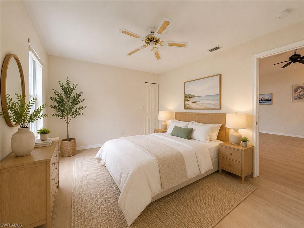 This is a staged photo to show you what you could do with this space.