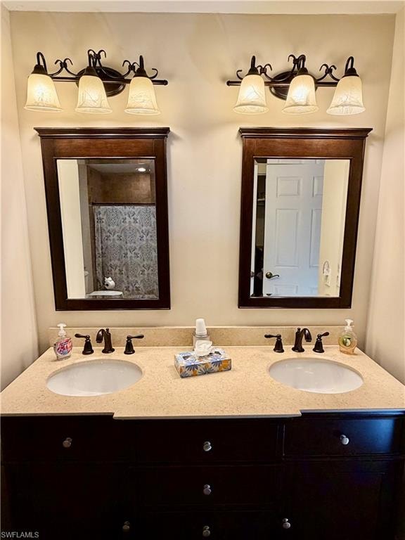 Master bathroom with double vanity