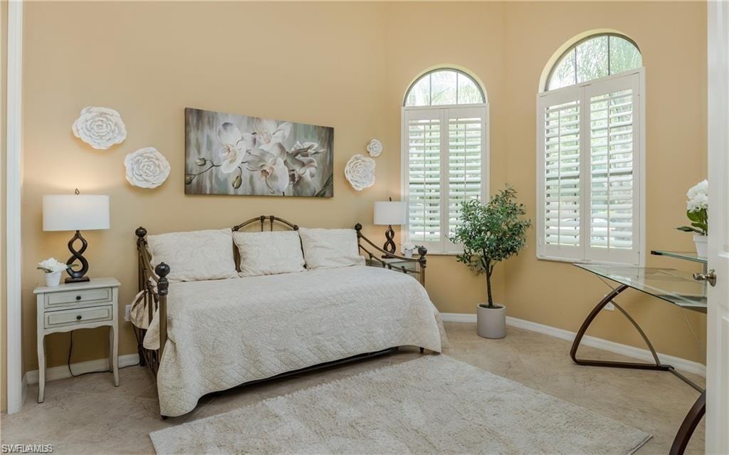 Bedroom with baseboards